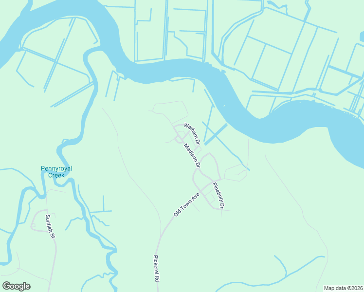 map of restaurants, bars, coffee shops, grocery stores, and more near 225 Madison Drive in Georgetown
