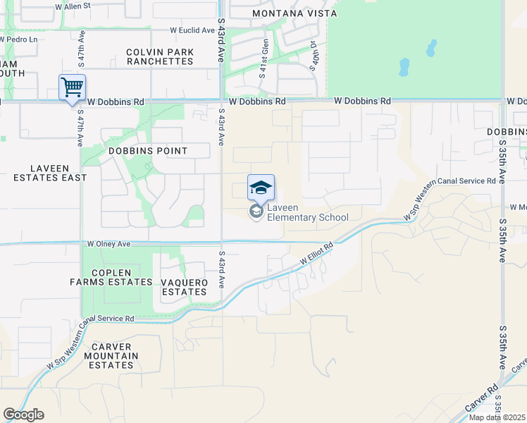 map of restaurants, bars, coffee shops, grocery stores, and more near 4141 West McNeil Street in Phoenix