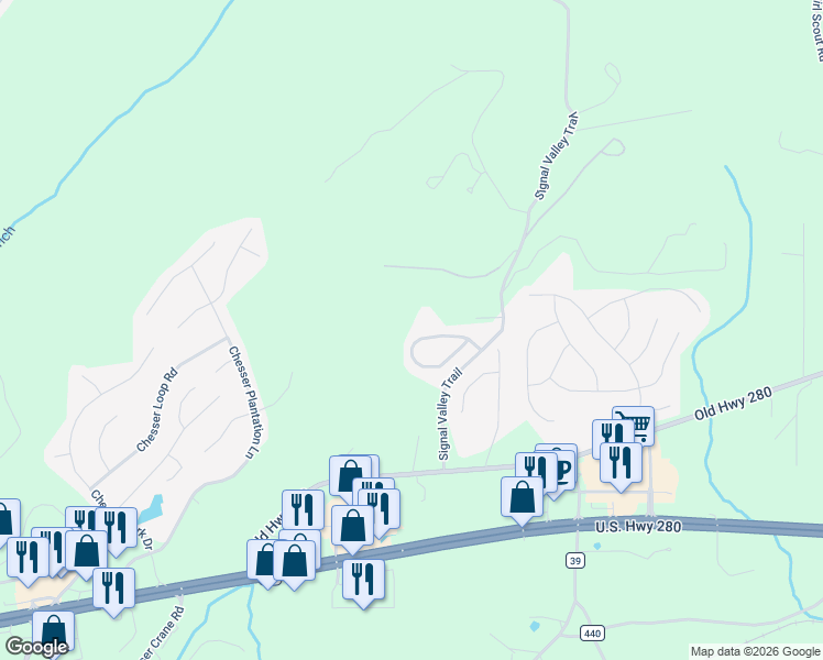 map of restaurants, bars, coffee shops, grocery stores, and more near 411 Signal Valley Trail in Chelsea