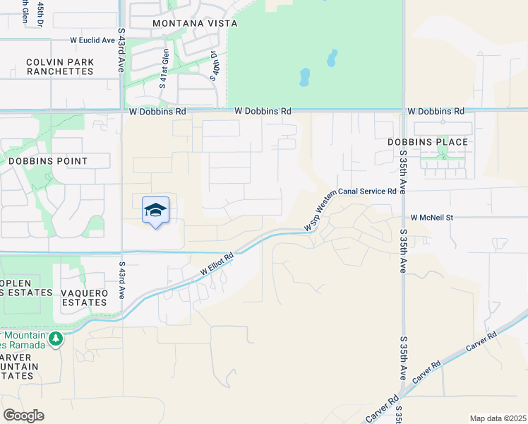 map of restaurants, bars, coffee shops, grocery stores, and more near 9201-9999 South 39th Avenue in Laveen
