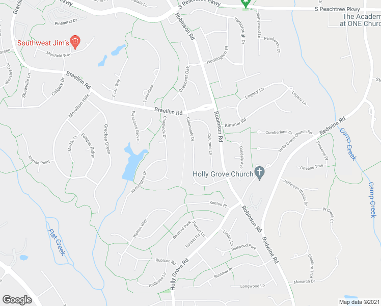 map of restaurants, bars, coffee shops, grocery stores, and more near 116 Colonnade Drive in Peachtree City