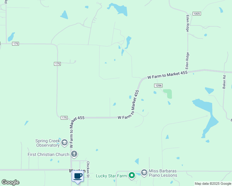 map of restaurants, bars, coffee shops, grocery stores, and more near 9676 Country Lane in Celina