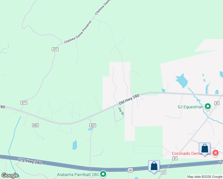 map of restaurants, bars, coffee shops, grocery stores, and more near 129 Crest Drive in Sterrett