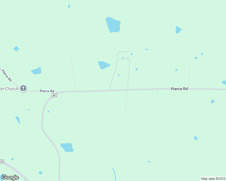 map of restaurants, bars, coffee shops, grocery stores, and more near Pierce Road in Vaiden