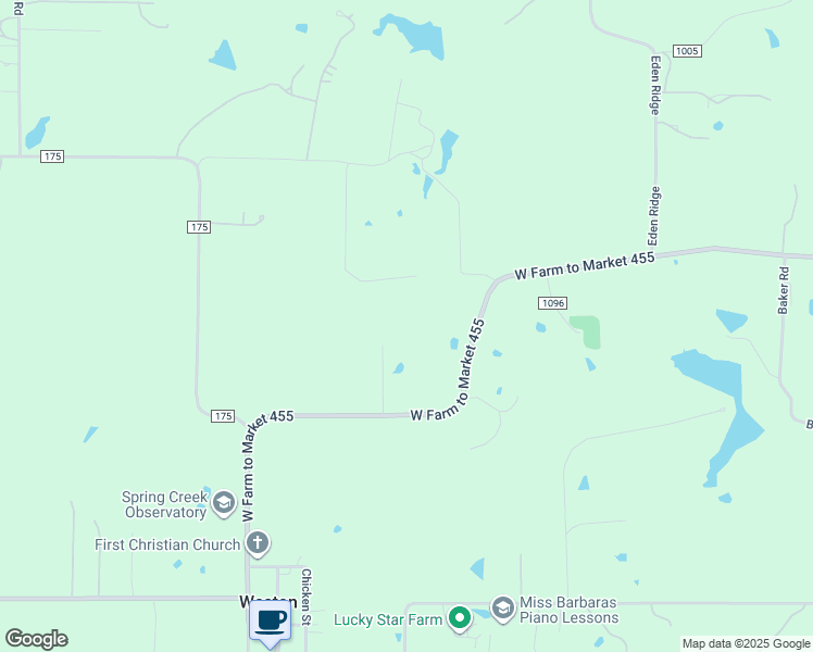 map of restaurants, bars, coffee shops, grocery stores, and more near 9676 Country Lane in Celina