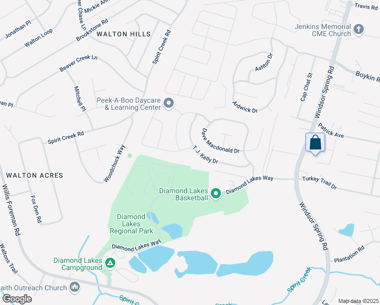 map of restaurants, bars, coffee shops, grocery stores, and more near 4801 Ken Miles Drive in Hephzibah