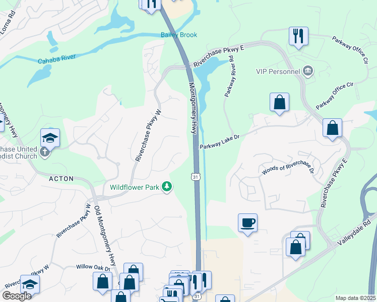 map of restaurants, bars, coffee shops, grocery stores, and more near 700 Whippoorwill Drive in Birmingham