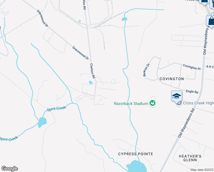 map of restaurants, bars, coffee shops, grocery stores, and more near 3808 Clanton Road in Augusta