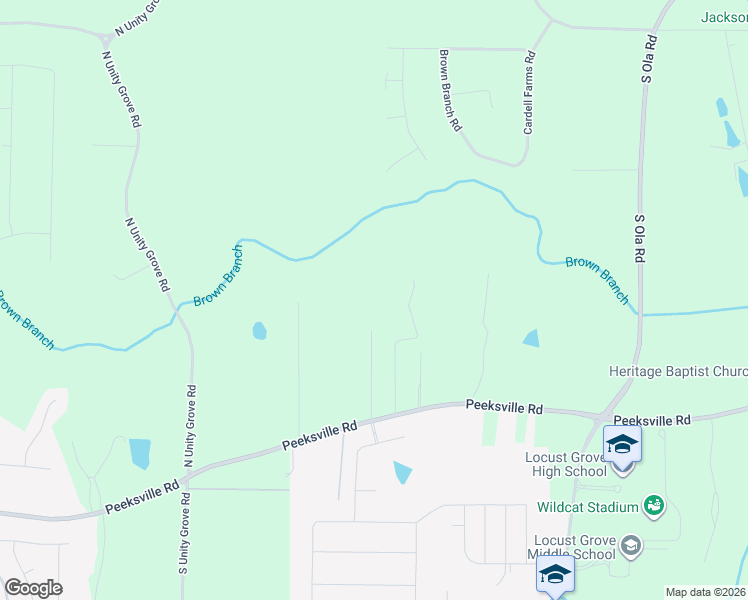 map of restaurants, bars, coffee shops, grocery stores, and more near 1313 Peeksville Road in Locust Grove