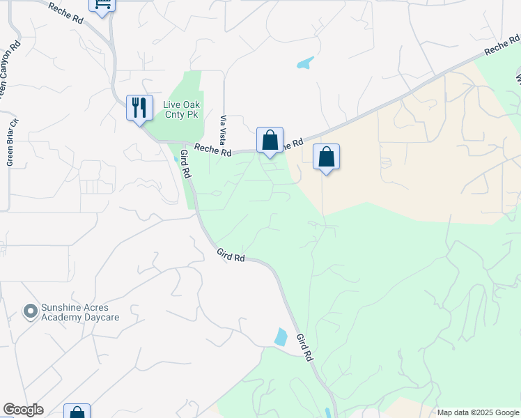 map of restaurants, bars, coffee shops, grocery stores, and more near 1797-99 Rabbit Hill in Fallbrook