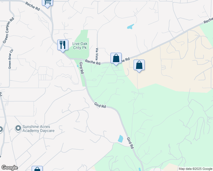 map of restaurants, bars, coffee shops, grocery stores, and more near 1797-99 Rabbit Hill in Fallbrook