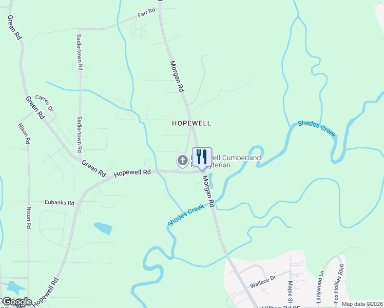 map of restaurants, bars, coffee shops, grocery stores, and more near 2129 Cumberland Rd in Bessemer