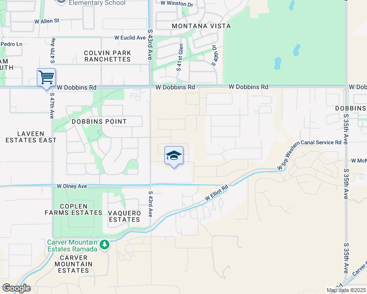map of restaurants, bars, coffee shops, grocery stores, and more near 4141 West McNeil Street in Phoenix