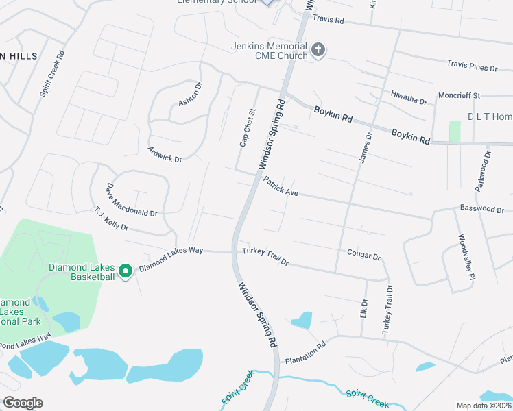 map of restaurants, bars, coffee shops, grocery stores, and more near 4308 Windsor Spring Road in Hephzibah