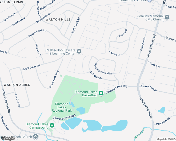 map of restaurants, bars, coffee shops, grocery stores, and more near 4801 Ken Miles Drive in Hephzibah