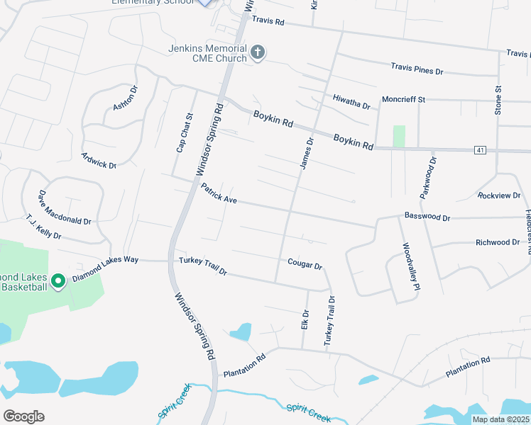 map of restaurants, bars, coffee shops, grocery stores, and more near 2408 Patrick Avenue in Hephzibah