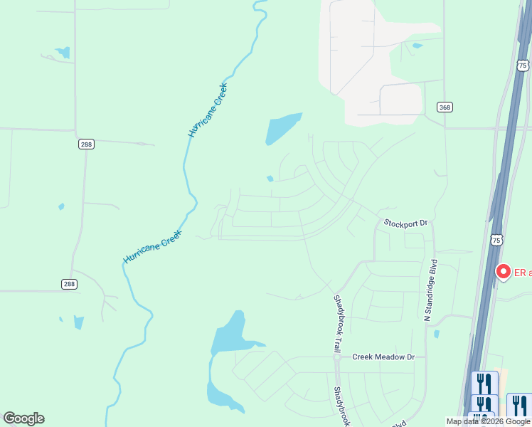 map of restaurants, bars, coffee shops, grocery stores, and more near in Anna