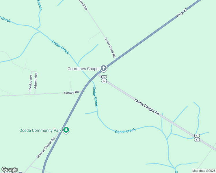 map of restaurants, bars, coffee shops, grocery stores, and more near 13653 Saints Delight Road in Andrews