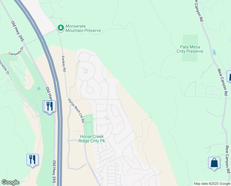 map of restaurants, bars, coffee shops, grocery stores, and more near 35828 Blue Breton Drive in Fallbrook