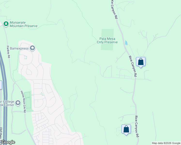 map of restaurants, bars, coffee shops, grocery stores, and more near 457 Pala Mesa Heights Drive in Fallbrook