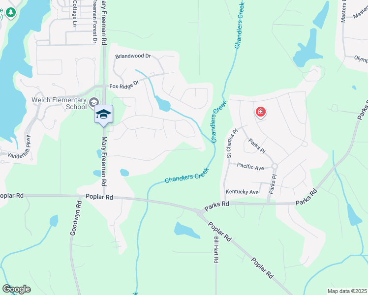 map of restaurants, bars, coffee shops, grocery stores, and more near 123 Huntington Court in Newnan