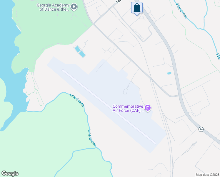 map of restaurants, bars, coffee shops, grocery stores, and more near 7 Falcon Drive in Peachtree City