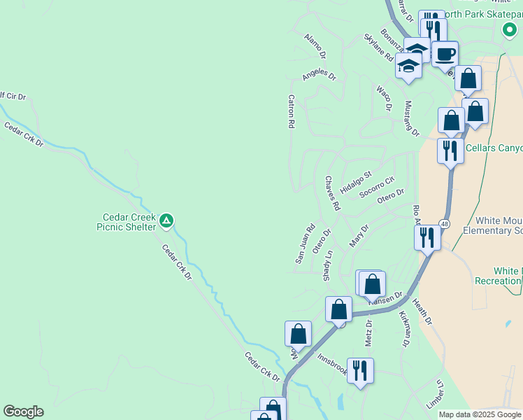 map of restaurants, bars, coffee shops, grocery stores, and more near in Ruidoso
