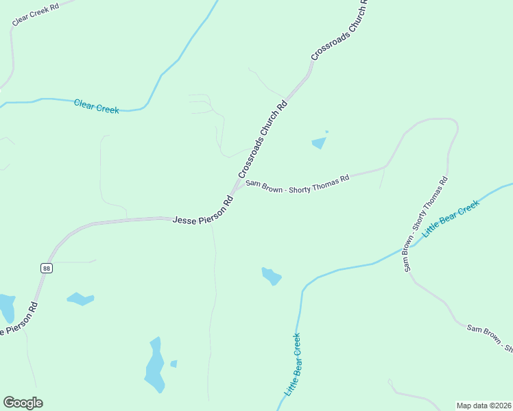 map of restaurants, bars, coffee shops, grocery stores, and more near Sam Brown - Shorty Thomas Road in Gordo