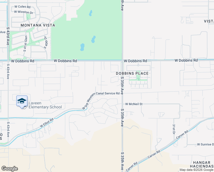 map of restaurants, bars, coffee shops, grocery stores, and more near 3548 West Elliot Road in Maricopa County