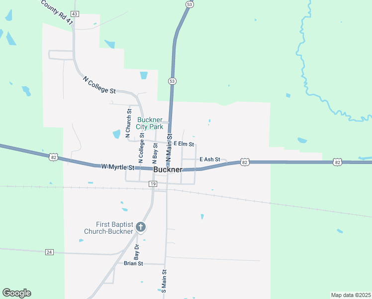 map of restaurants, bars, coffee shops, grocery stores, and more near 222 Olive Street in Buckner