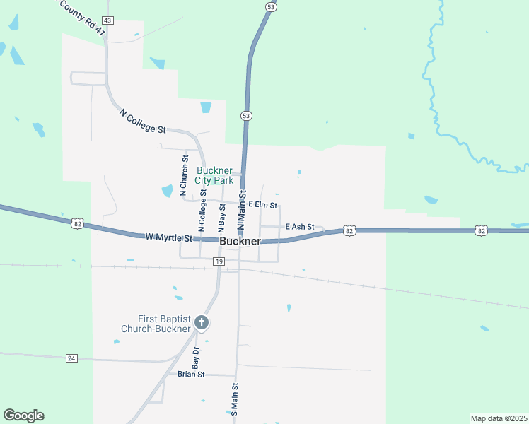 map of restaurants, bars, coffee shops, grocery stores, and more near 222 Olive Street in Buckner