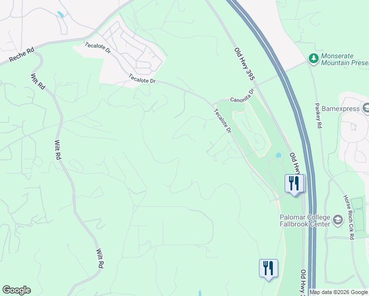 map of restaurants, bars, coffee shops, grocery stores, and more near 2125 Puerto Del Mundo in Fallbrook