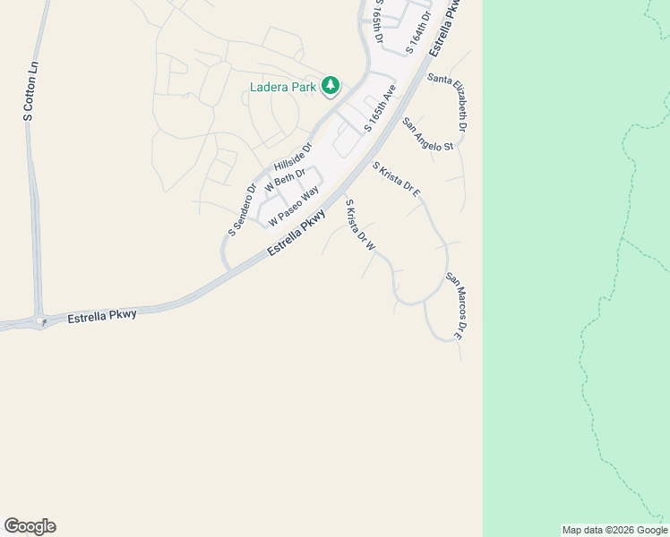 map of restaurants, bars, coffee shops, grocery stores, and more near 16681 West Santa Maria Drive in Goodyear