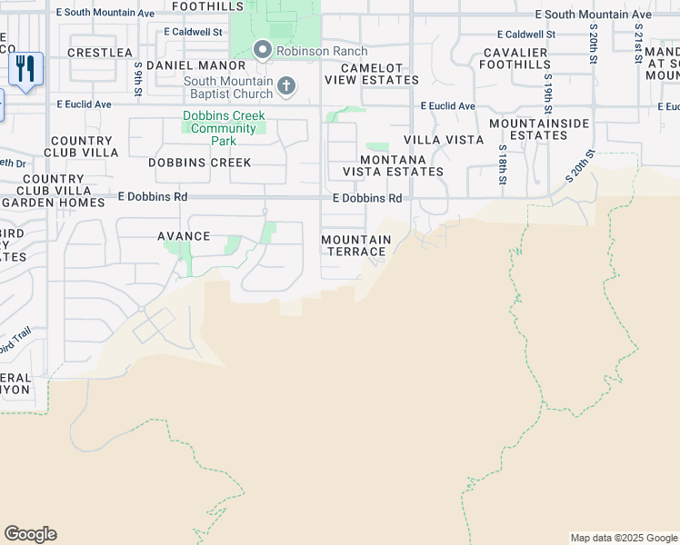 map of restaurants, bars, coffee shops, grocery stores, and more near 1434 East Piedmont Road in Phoenix