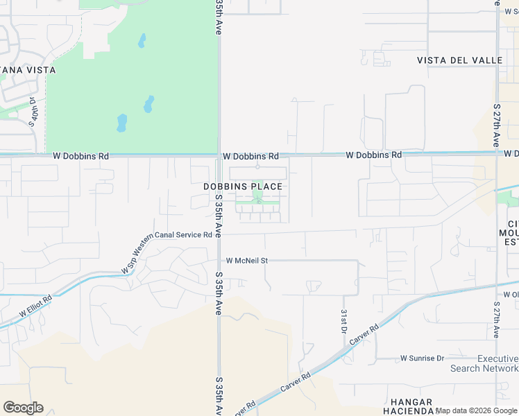 map of restaurants, bars, coffee shops, grocery stores, and more near 3373 West Hayduk Road in Phoenix