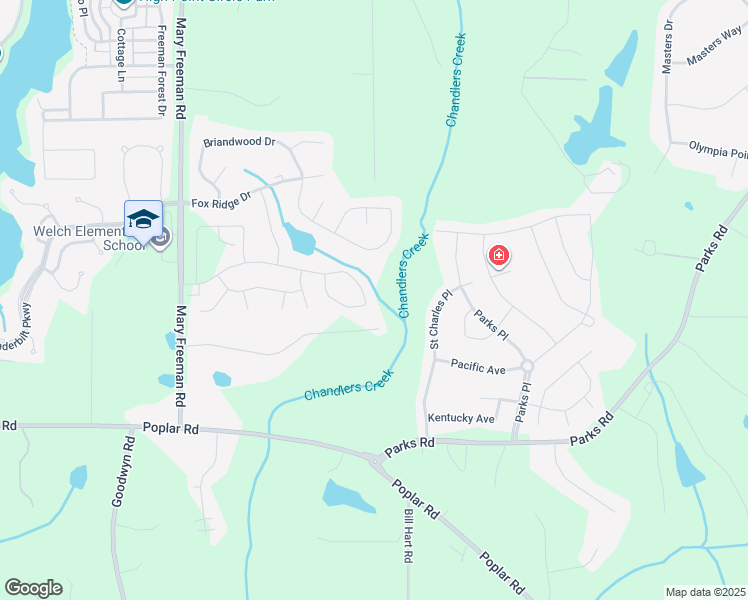 map of restaurants, bars, coffee shops, grocery stores, and more near 123 Huntington Court in Newnan