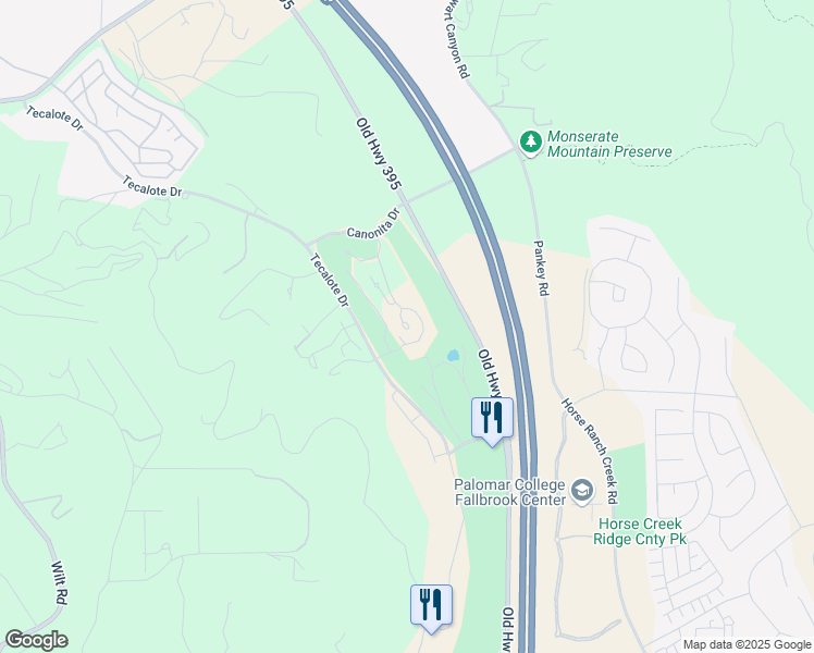 map of restaurants, bars, coffee shops, grocery stores, and more near 1758 Pala Lake Drive in Fallbrook
