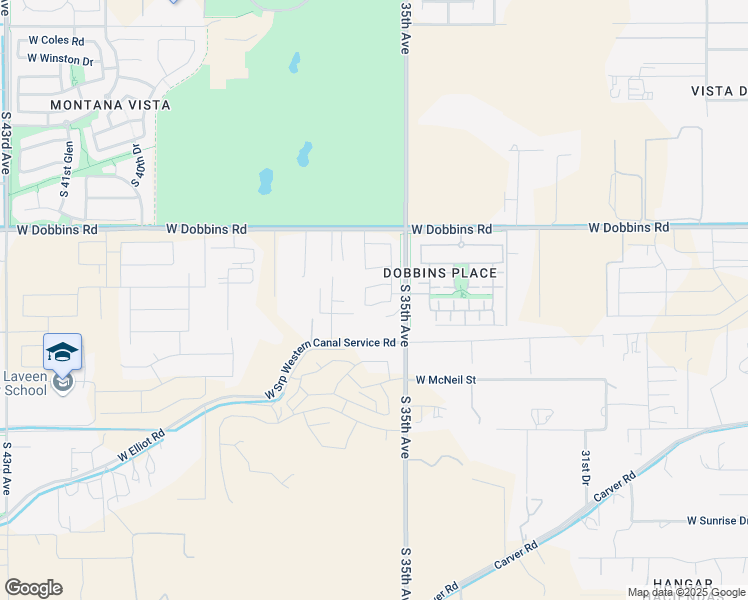 map of restaurants, bars, coffee shops, grocery stores, and more near 3530 West Monte Way in Phoenix