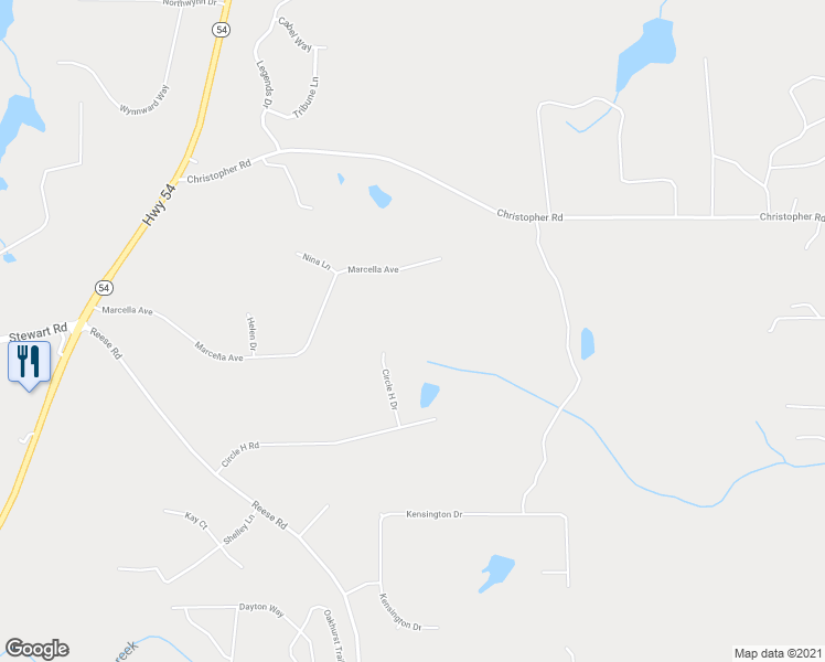 map of restaurants, bars, coffee shops, grocery stores, and more near 104 Circle H Drive in Sharpsburg