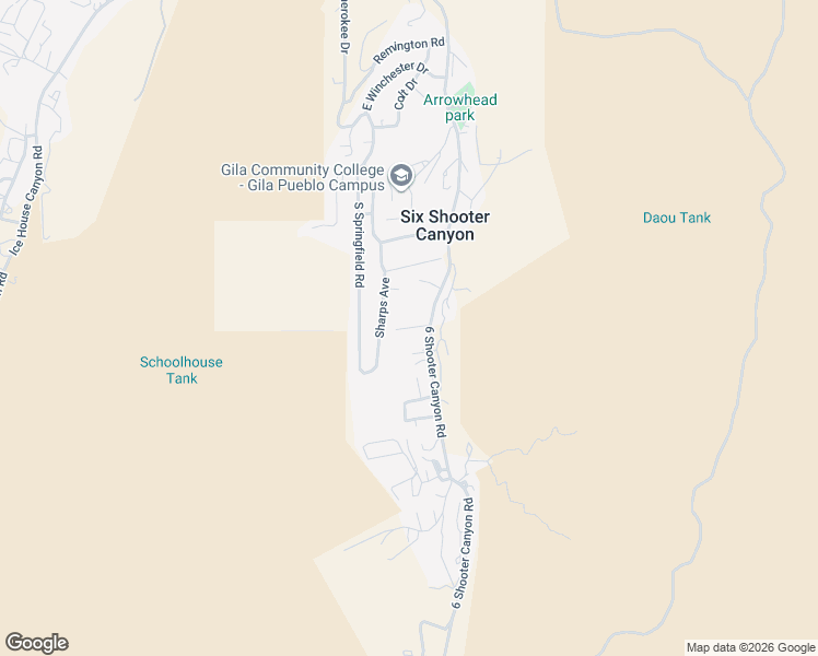 map of restaurants, bars, coffee shops, grocery stores, and more near 8734 6 Shooter Canyon Road in Globe