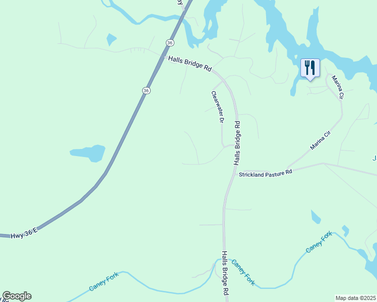 map of restaurants, bars, coffee shops, grocery stores, and more near 107 Bywater Court in Jackson