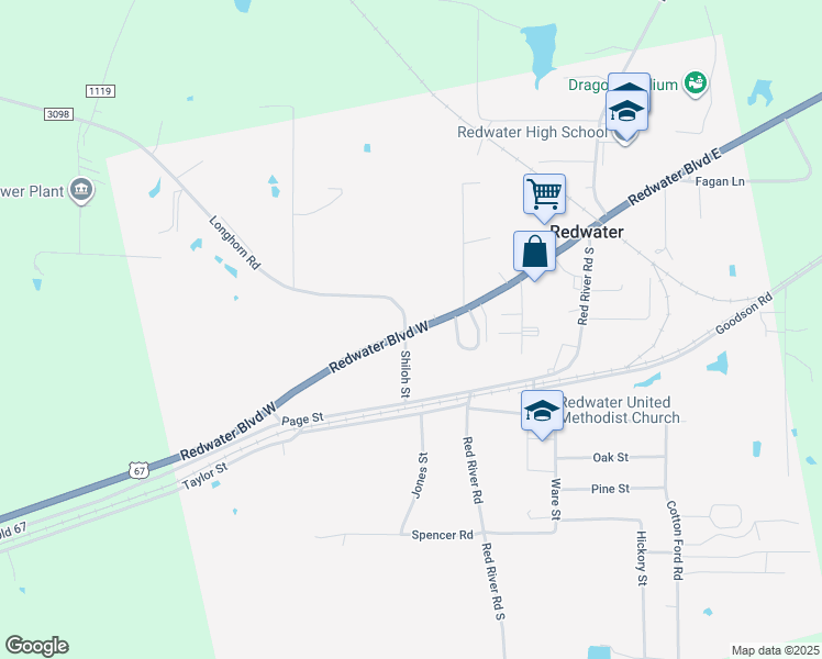 map of restaurants, bars, coffee shops, grocery stores, and more near in Redwater
