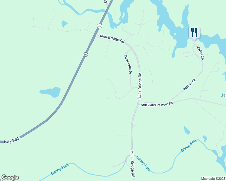 map of restaurants, bars, coffee shops, grocery stores, and more near 107 Bywater Court in Jackson