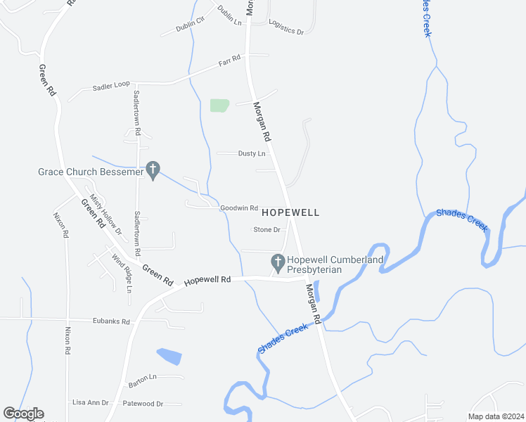 map of restaurants, bars, coffee shops, grocery stores, and more near 4015 Goodwin Road in Bessemer