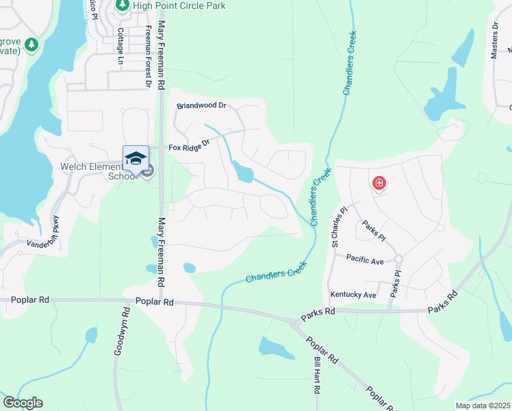 map of restaurants, bars, coffee shops, grocery stores, and more near 222 Ashton Place in Newnan