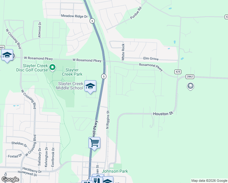 map of restaurants, bars, coffee shops, grocery stores, and more near 1100-1506 North Riggins Street in Anna