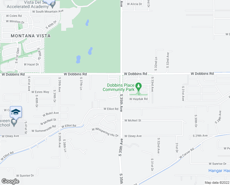 map of restaurants, bars, coffee shops, grocery stores, and more near 3519 West Hopi Trail in Laveen