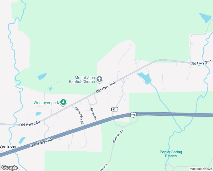 map of restaurants, bars, coffee shops, grocery stores, and more near 2954 Westover Road in Westover