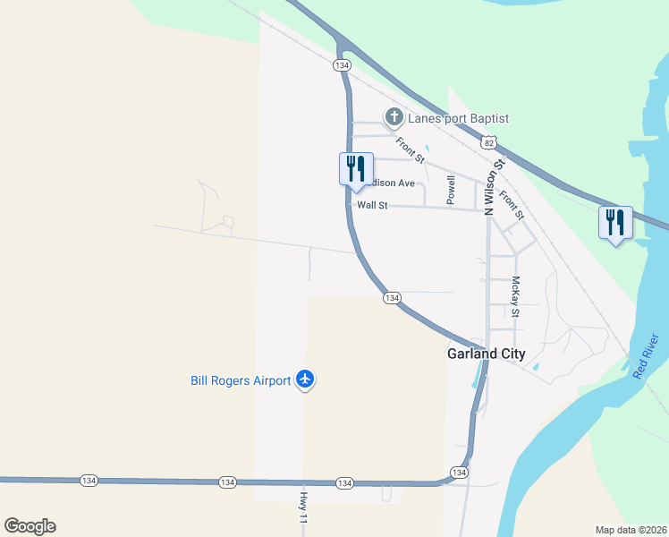 map of restaurants, bars, coffee shops, grocery stores, and more near 101 Price Drive in Garland City