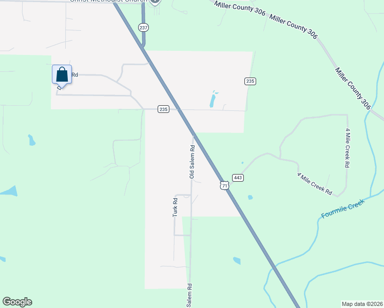 map of restaurants, bars, coffee shops, grocery stores, and more near Old Salem Road in Texarkana